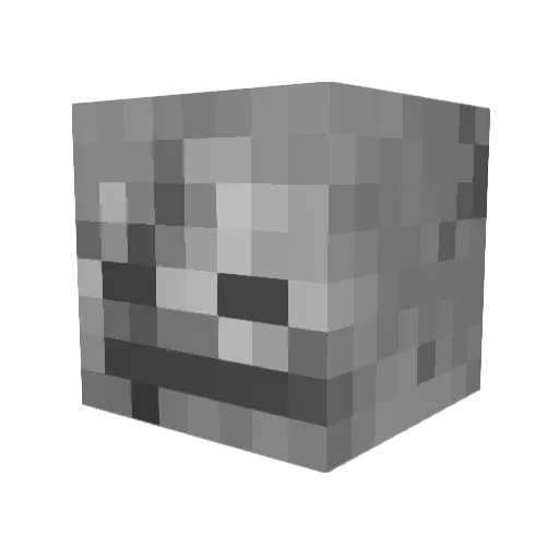 iWorry Minecraft avatar head, 3D render