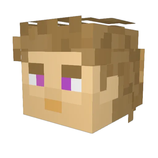 iWumpPvP Minecraft avatar head, 3D render