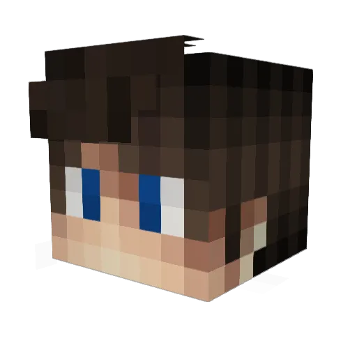 iXAMPLAYSYT Minecraft avatar head, 3D render