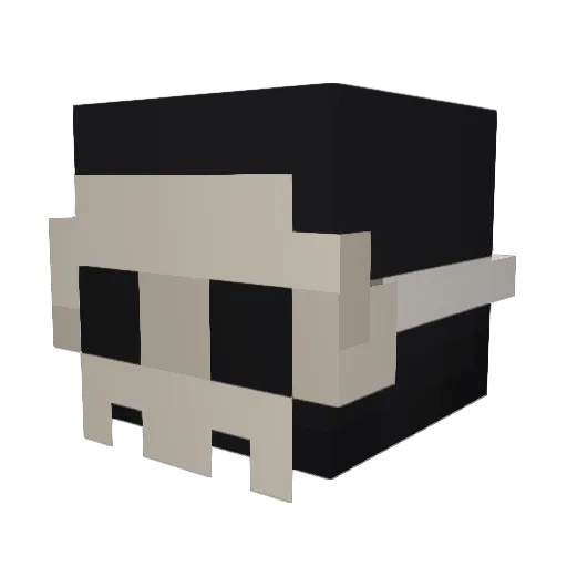 iYua Minecraft avatar head, 3D render