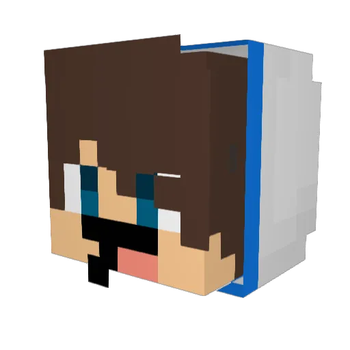 iYuuki_ Minecraft avatar head, 3D render