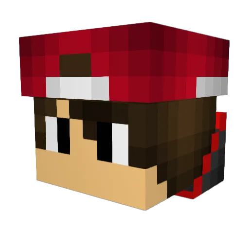 iYuze Minecraft avatar head, 3D render