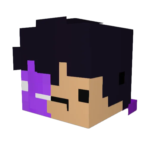 iZORO Minecraft avatar head, 3D render