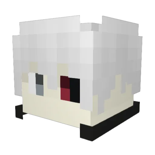 iZadock Minecraft avatar head, 3D render