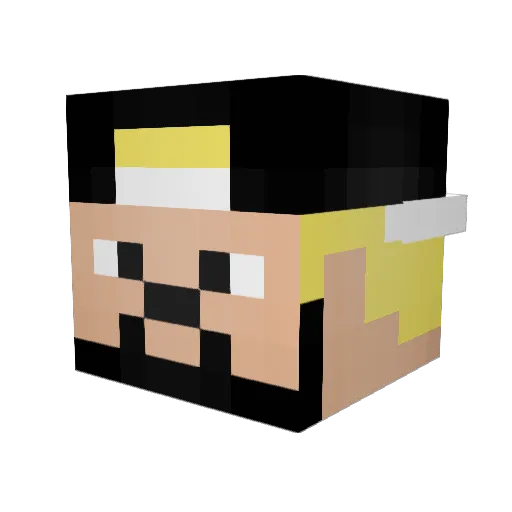 iZisCool Minecraft avatar head, 3D render