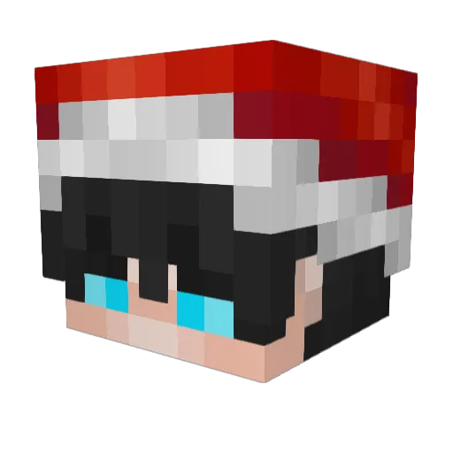 iZmPy Minecraft avatar head, 3D render