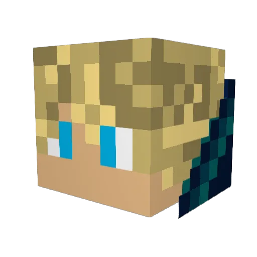 iZooF Minecraft avatar head, 3D render