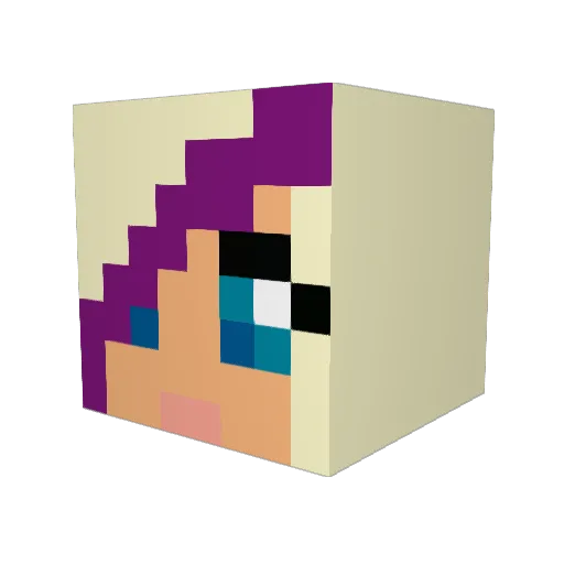 iZzzee Minecraft avatar head, 3D render