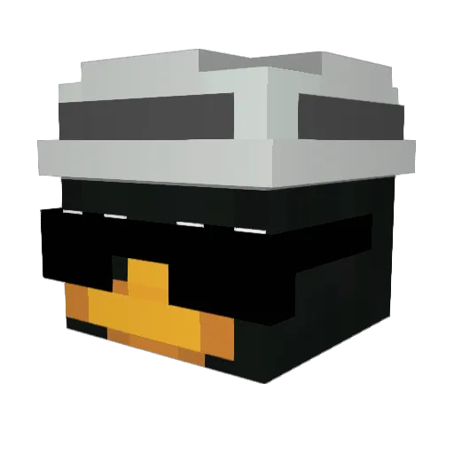 i_17 Minecraft avatar head, 3D render