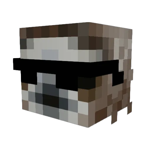 i_Am_Legend_24 Minecraft avatar head, 3D render