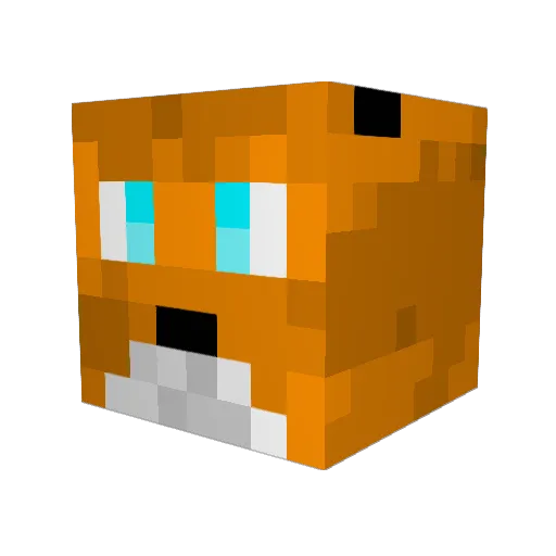 i_Puppy Minecraft avatar head, 3D render