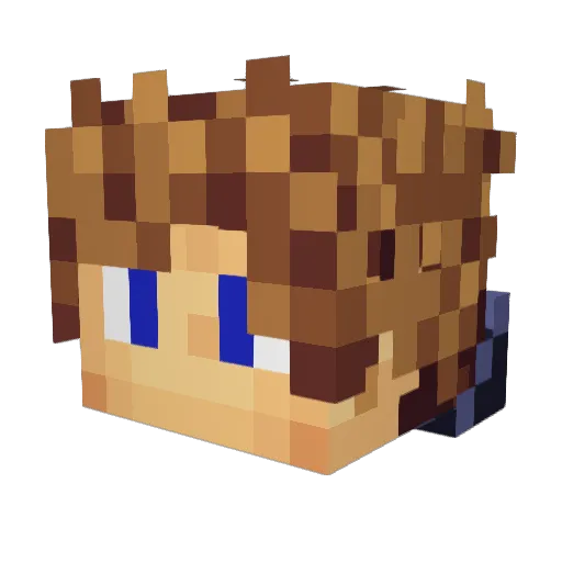 i_Zer0 Minecraft avatar head, 3D render