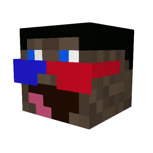 i_am_fatek_ Minecraft avatar head, 3D render