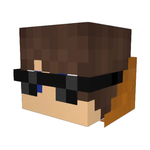 i_am_youtuber Minecraft avatar head, 3D render