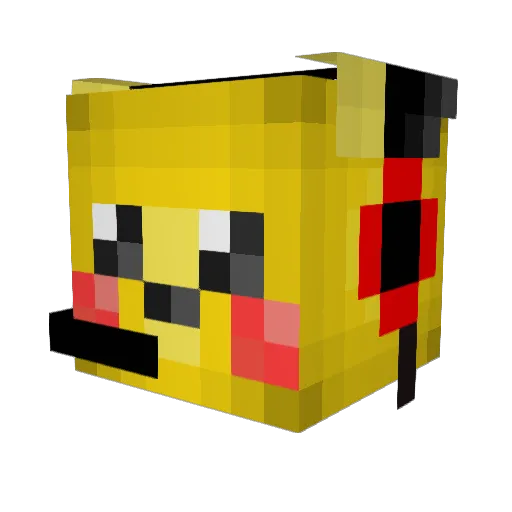 i_ate_what Minecraft avatar head, 3D render