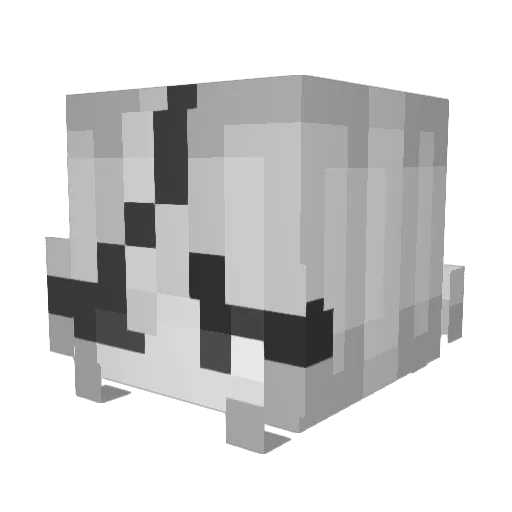 i_bark Minecraft avatar head, 3D render