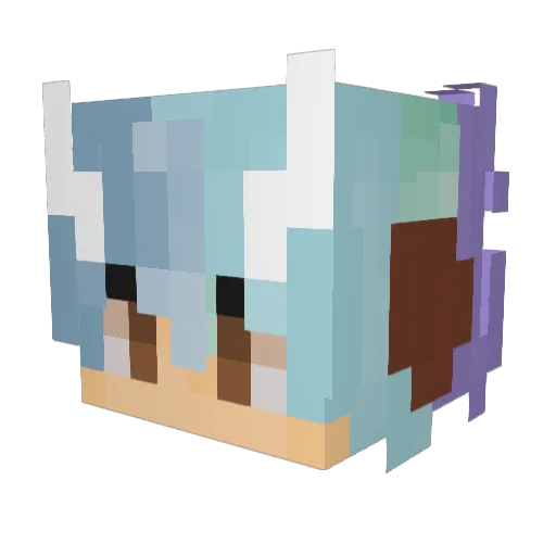 i_can_fly_owo Minecraft avatar head, 3D render