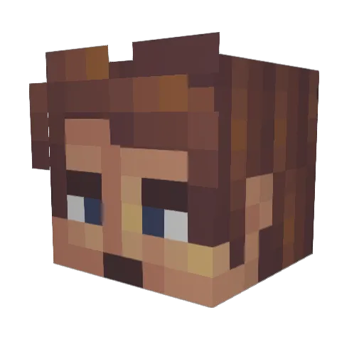 i_craf Minecraft avatar head, 3D render