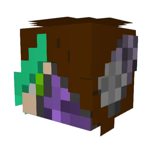 i_dont_exist__ Minecraft avatar head, 3D render