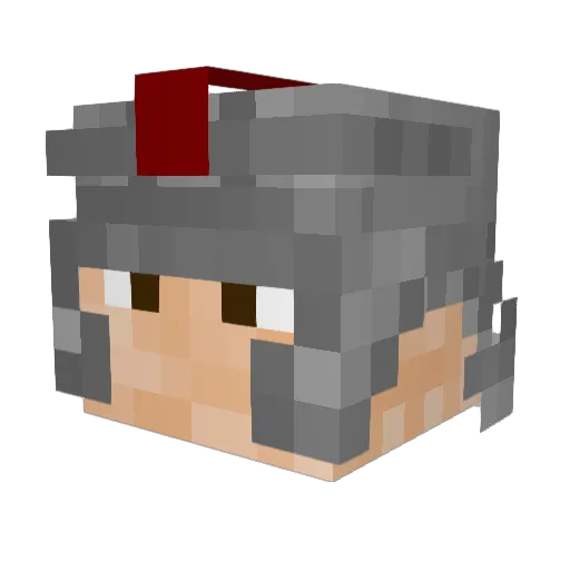 i_f0rget Minecraft avatar head, 3D render
