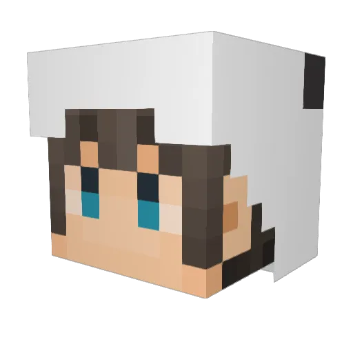 i_mokku Minecraft avatar head, 3D render