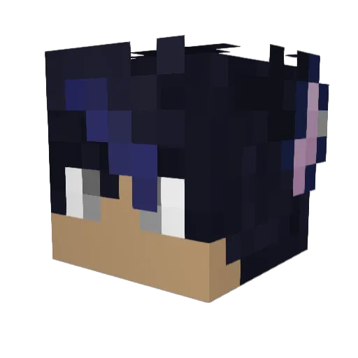 i_ncandescent_ Minecraft avatar head, 3D render
