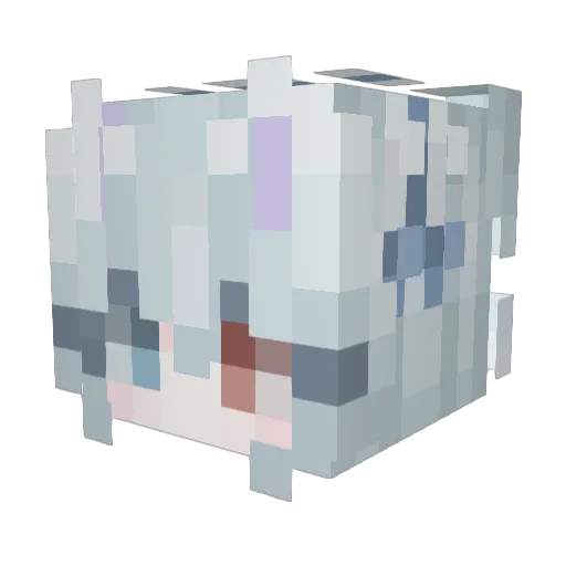 i_yi Minecraft avatar head, 3D render