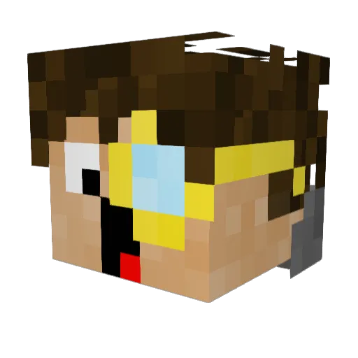iaedyFy Minecraft avatar head, 3D render