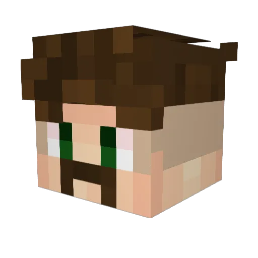 iagado Minecraft avatar head, 3D render
