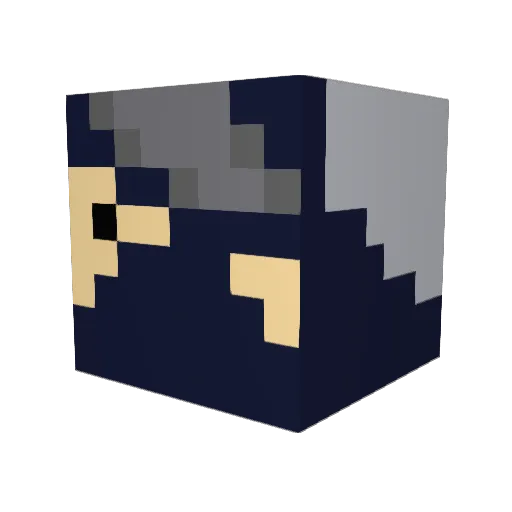 iam09it Minecraft avatar head, 3D render