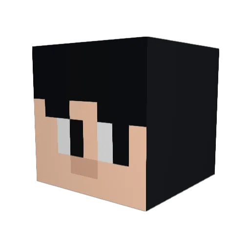 iamKry Minecraft avatar head, 3D render