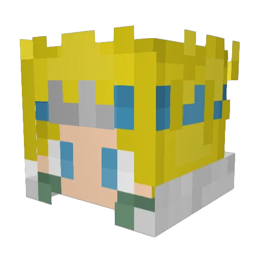 iamPurp1 Minecraft avatar head, 3D render