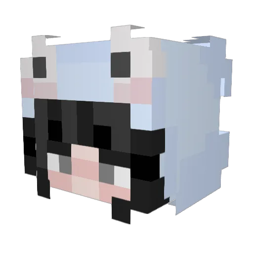 iam_Lu Minecraft avatar head, 3D render