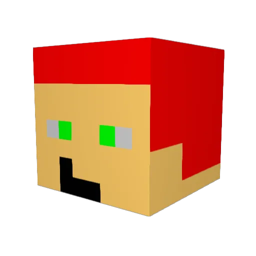 iam_min24 Minecraft avatar head, 3D render
