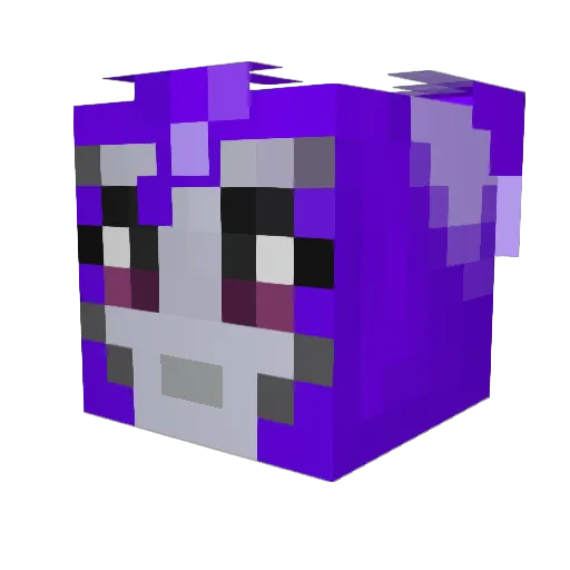 iamaQT Minecraft avatar head, 3D render