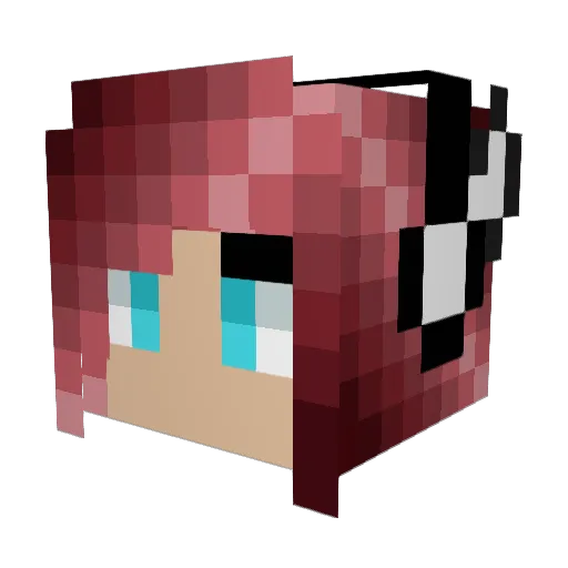 iamaloli Minecraft avatar head, 3D render
