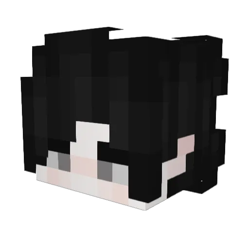 iamfu_kuro Minecraft avatar head, 3D render