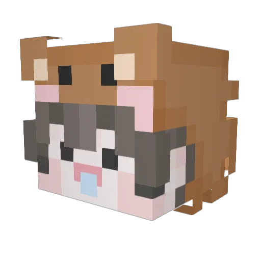 iamgulgul Minecraft avatar head, 3D render
