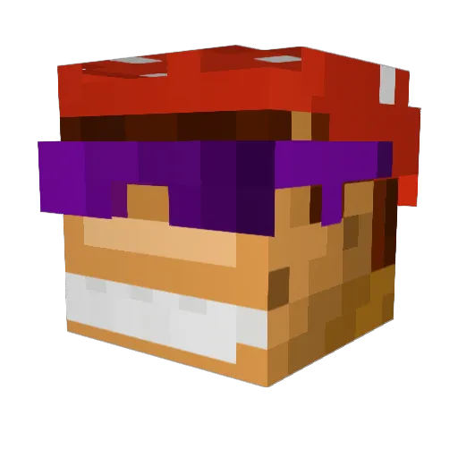 iamgurting Minecraft avatar head, 3D render