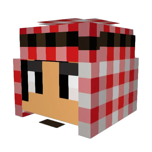 iamibzz Minecraft avatar head, 3D render