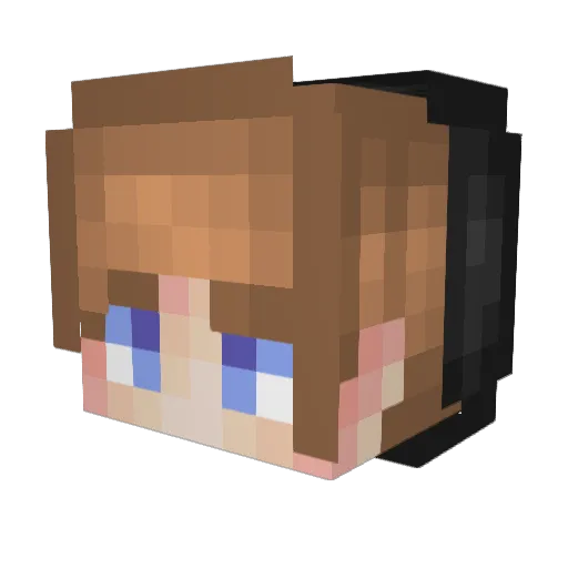 iamjak Minecraft avatar head, 3D render