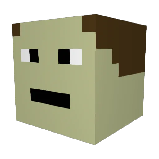 iammozart Minecraft avatar head, 3D render