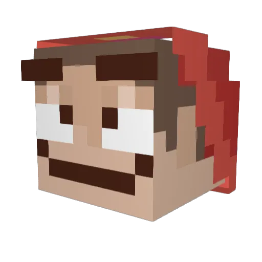iamnotnhat Minecraft avatar head, 3D render