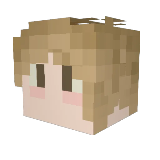 iampita Minecraft avatar head, 3D render