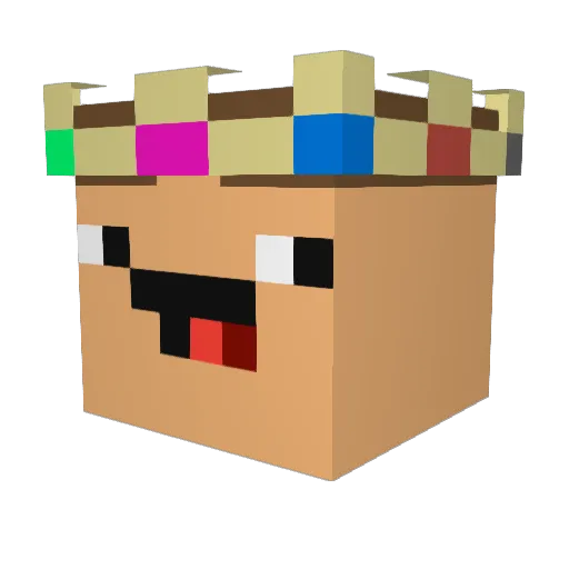 iamsoc0ol Minecraft avatar head, 3D render