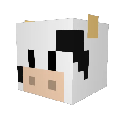 iamthemoocow Minecraft avatar head, 3D render
