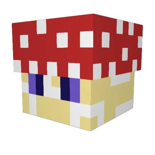 iamushroom Minecraft avatar head, 3D render