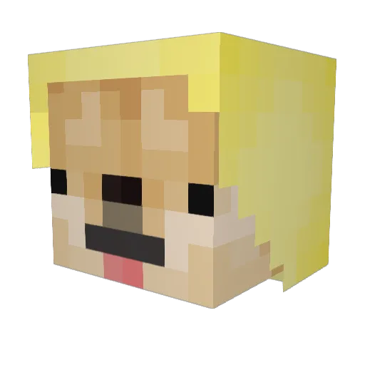 iamzellama Minecraft avatar head, 3D render