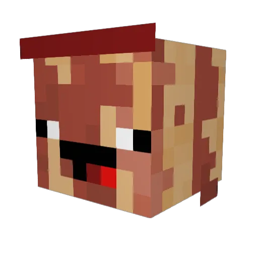 ian_thio Minecraft avatar head, 3D render