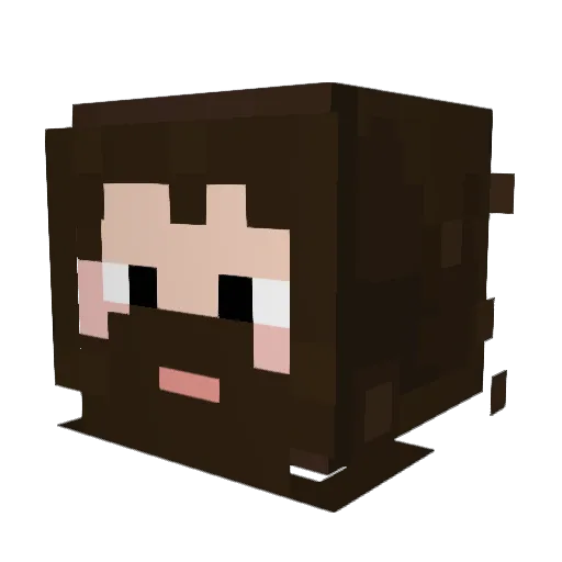 ianashul Minecraft avatar head, 3D render